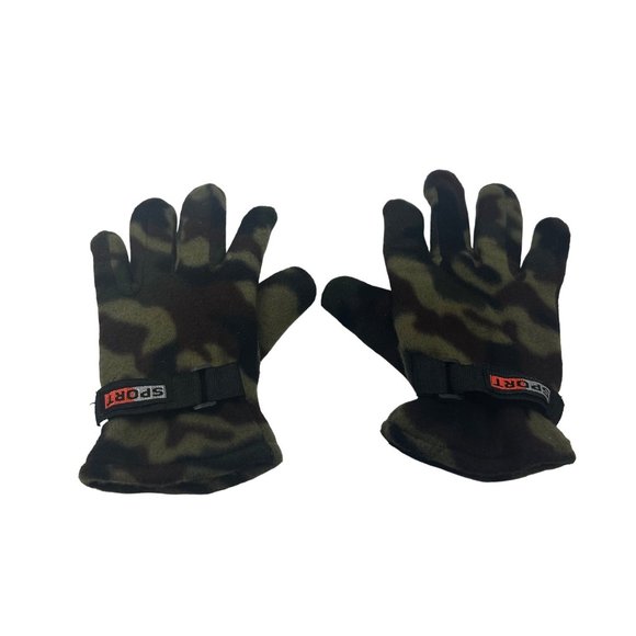 Sport Men's Size Fits All Camouflage Gloves Brown Green Preowned - Picture 1 of 6